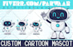draw cartoon character mascot vector logo for your brand