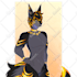 draw your character in flat colored furry art