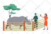 draw cartoon character in flat design vector style