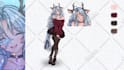 draw custom character sheet or reference sheet design in anime, furry style