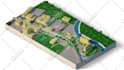 design 2d flat or 3d isometric map