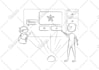 draw sketch stick man for your presentation