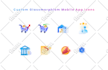 create glass morphism icons or any type icon for you