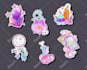 draw cute magic custom stickers, doodles, clip art, illustrations in my style