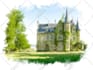 create your photo into architecture watercolor sketch effect