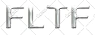 design glass chrome text effect