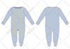 draw technical fashion illustration for baby clothing items