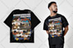 draw retro racing automotive tshirt design