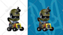 model 3d character with traits for nft collection, game,
