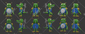 create stylized 3d game character model and texture
