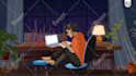 create a lofi, chill illustration, nft or background art