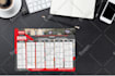 design wall or desk calendar and planner
