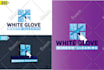 design house, pressure washing and window cleaning service logo