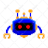 create a pixel vector robot and custom design 8 bit