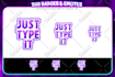 design text word font emotes and emojis for youtube, twitch, kick, and discord