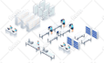 create amazing 3d isometric vector illustration design