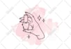 create feminine watercolor hand drawn logo