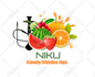 create a creative vegetable, fruit and juice logo