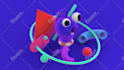 create 3d nft art collection with json data