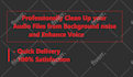 clean up background noise and enhance audio quality