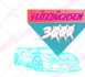 do a 80s retro 90s logo in typography pop style