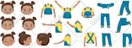 make a paper doll illustration for you