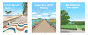 design top level minimalist travel poster illustration