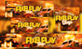 design a professional youtube banner, twitch banner and logo