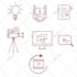 design vector line icon for mobile or website in 24 hours