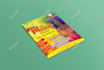 design event flyer, media kit or postcard design