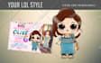 make a drawing in the style of lol