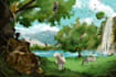 draw concept background for a game, cartoon, anime