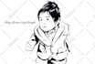 turn your photo into black and white line art vector