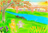 do attractive vibrant illustrations for you