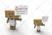 create this 3d cardboard character with your brand