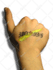 draw your logo on my hand and give you thumbs up
