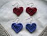 crochet dainty HEART Earrings
