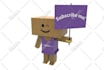 create this 3d cardboard character with your brand