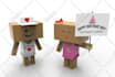 create this 3d cardboard character with your brand