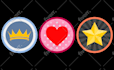 design professional web buttons, stickers or badges
