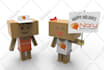 create this 3d cardboard character with your brand