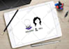 design cartoon or retro logo