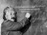 put logo or message in albert einstein chalk board
