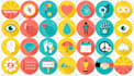design awesome vector flat business icon