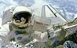 place your message or logo on a sign held by an astronaut