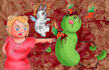 draw you as a cute character slaying zombies