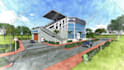 design sketchy conceptual exterior, interior rendered image