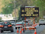 write your message on a construction road sign