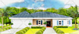 design bungalow plan, realistic exterior, interior rendering