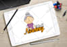 design cartoon or retro logo